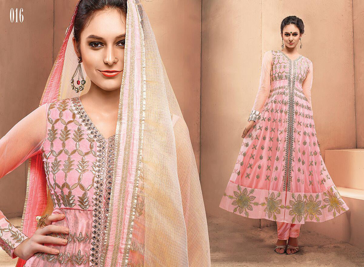 Ashvish Pink Net Suit Set - SF06